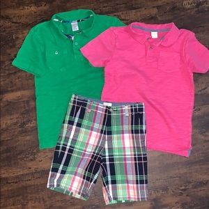 Gymboree boys shorts polo outfit set 7/8